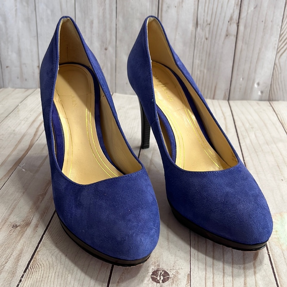Cole Haan Nike Air Blue Suede Shoes 3-1/2” stiletto heels